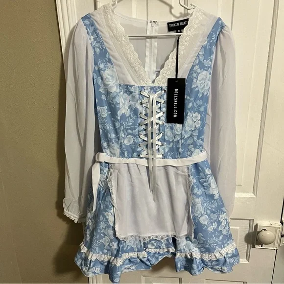 open lace back dress Trickz N Treatz Ice Princess Costume Set